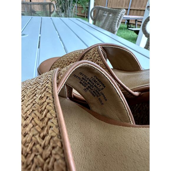 Crown Vintage Woven Platform Sandals – Size 10 Boho Summer Wedges w/ Minor Wear - Picture 6 of 6